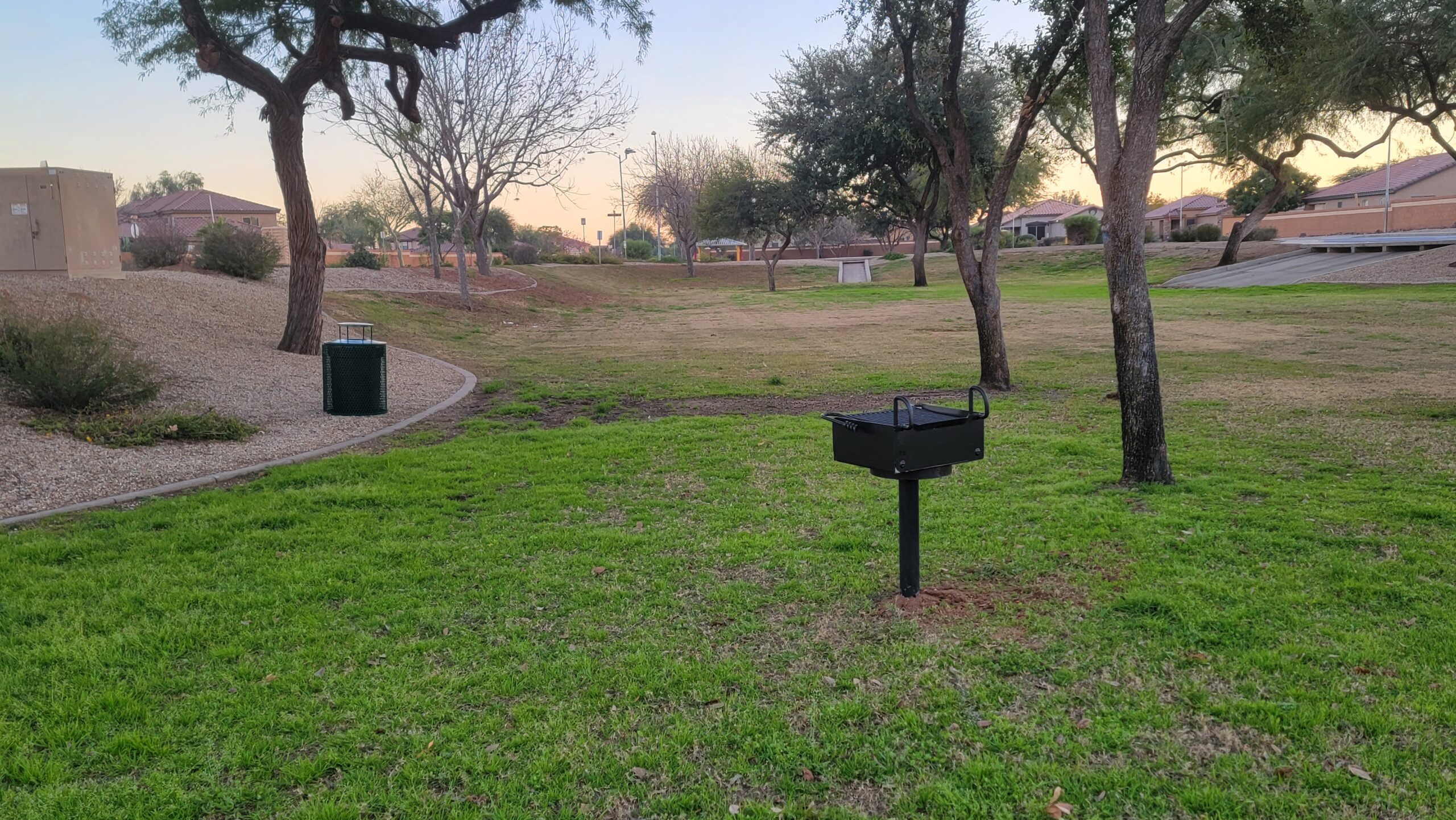 Large Park Receives 2nd Trash Can & Grill