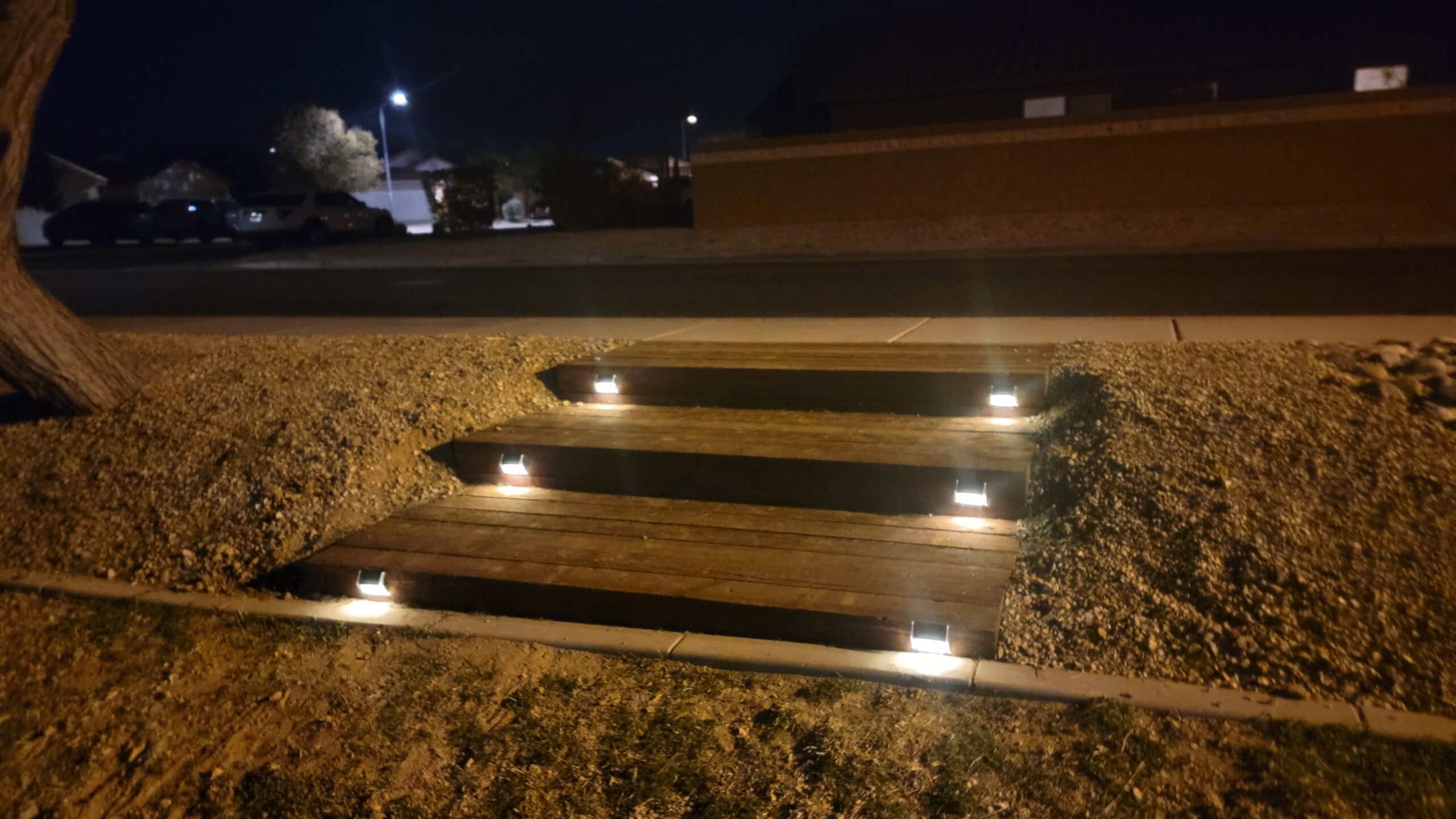 Accent Lights on the New Steps
