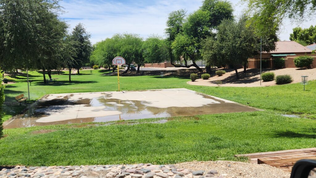 Access water in Basketball Court